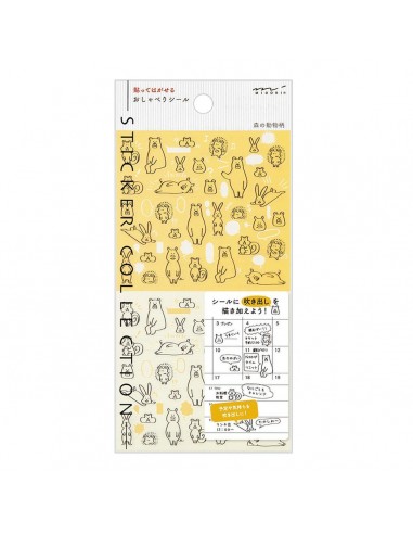 Stickers Collection Chat Forest Animals (Animales del Bosque) - Midori