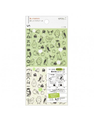 Stickers Collection Chat Birds  (Pájaros) - Midori