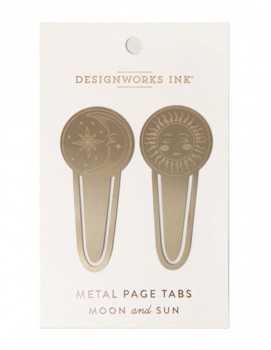 Clips Metal Page Tabs Moon & Sun - Designworks Ink