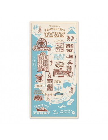 Hoja Marcador Plastic Sheet "Traveler's Town" - Traveler's Company