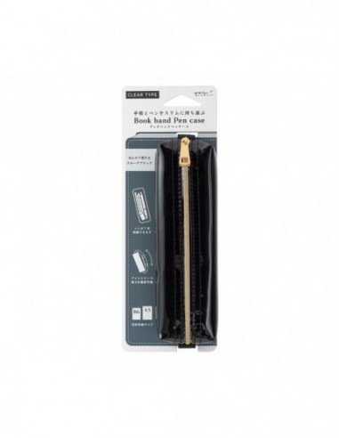 Portatodo Book Band Pen Case black transparente - Midori