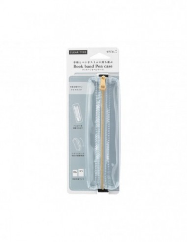 Portatodo Book Band Pen Case transparente - Midori