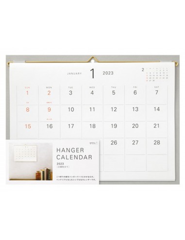 Calendario de Pared 2023 Hanger Calendar - Midori